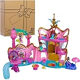 Disney Junior Ariel Deluxe Atlantica Palace Playset and 4-inch Figures, Lights and Sounds, 22-pieces, Bonus Pieces, Kids Toys for Ages 3 Up by Just Play