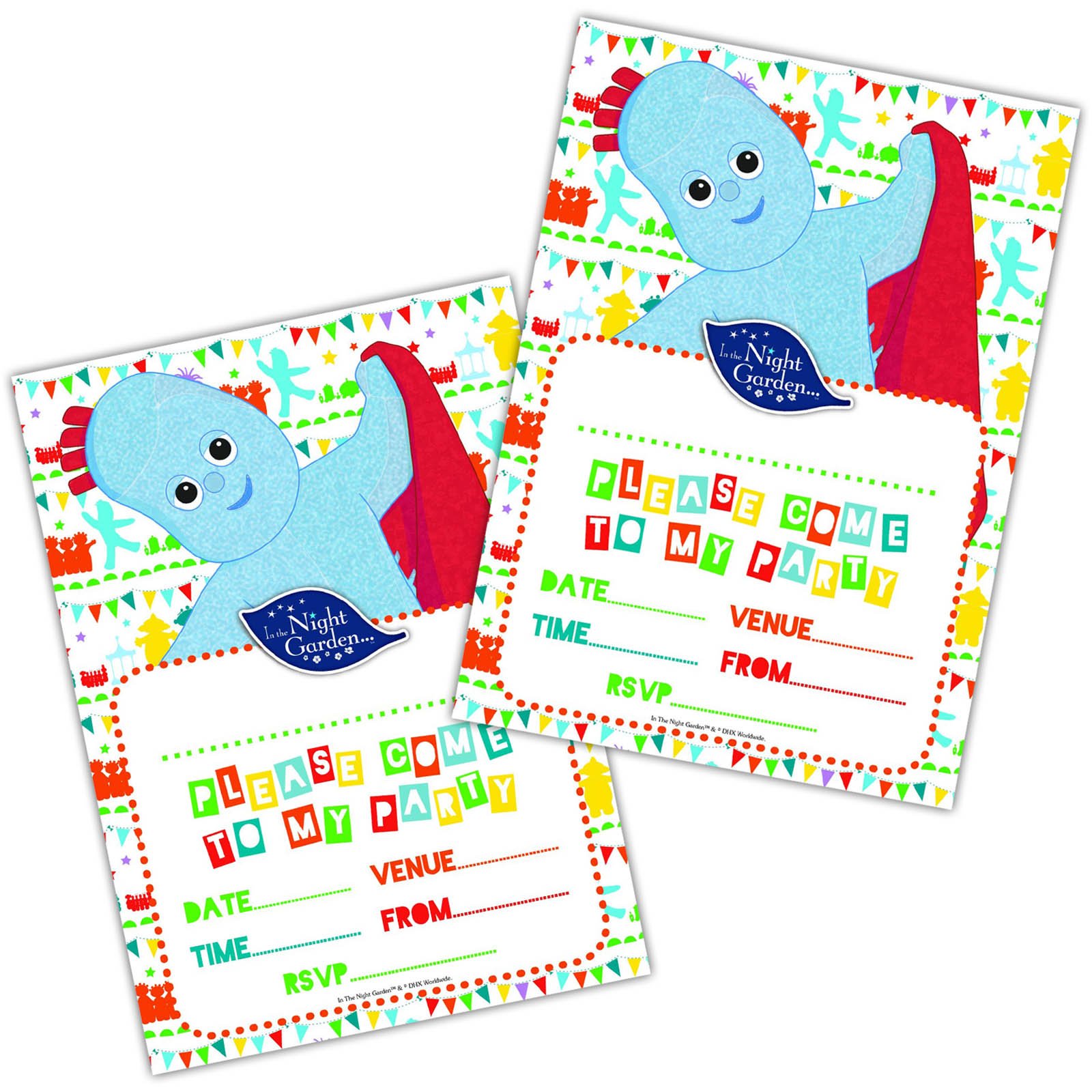 In the Night Garden - Party Invitations with Envelopes - Pack of 20
