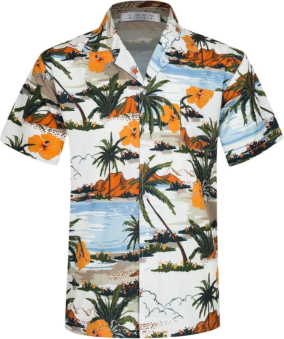 APTRO Men's Hawaiian Shirts 4 Way Stretch Short Sleeve Relax Fit Aloha