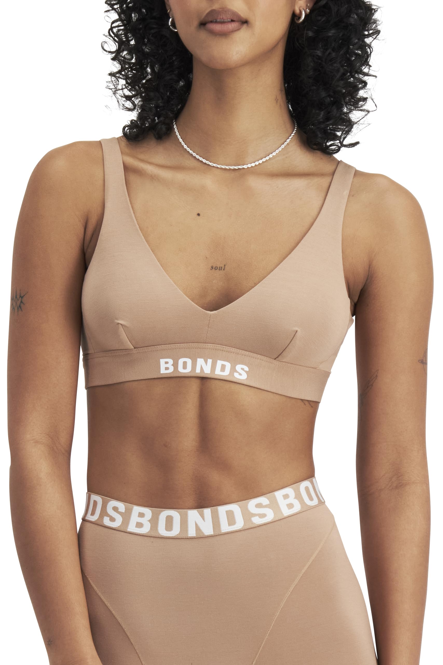 Photo 1 of Bonds Women's Anti-Chafing Bralette Bra, Chafe Off Bralette, Viscose/Bamboo Moisture-Wicking Plunge Bra for Women