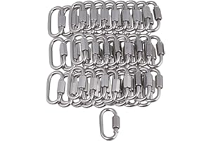 CNBTR 304 Stainless Steel Quick Link Locking Chain M3.5 Connectors Silver Pack of 50