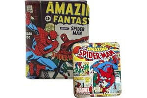 Spider-Man Amazing Fantasy Trifold Wallet in Collectors Tin, Multicolor, Trifold Wallet