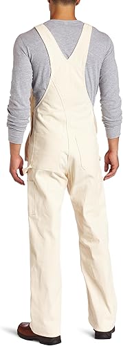 white carpenter overalls
