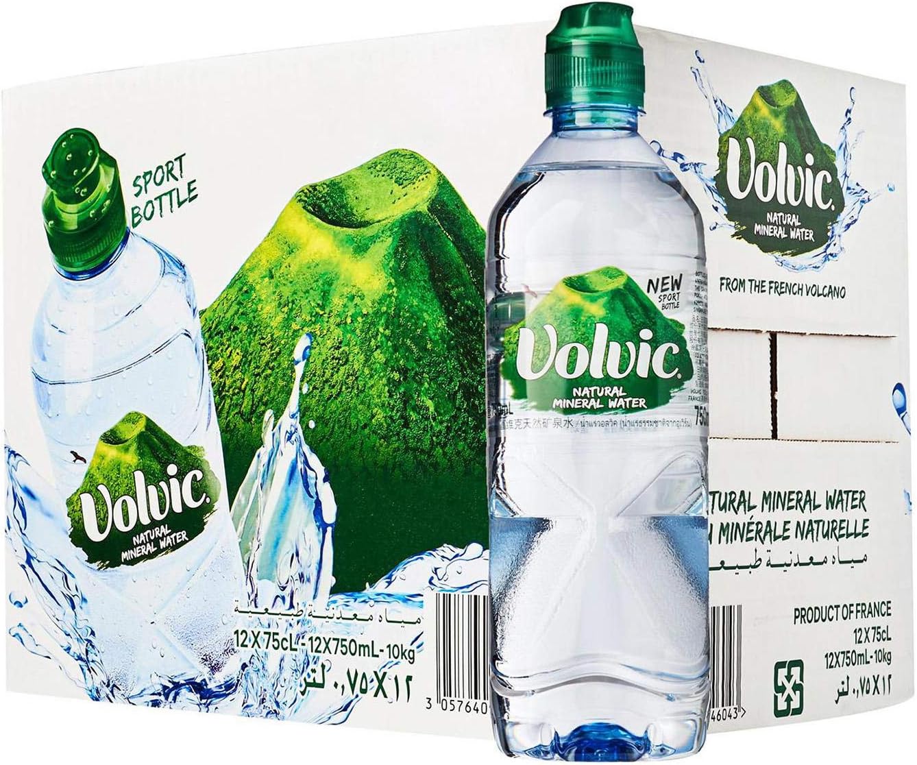Volvic Natural Mineral Water with Sports Cap 750ml (Pack of 12) price