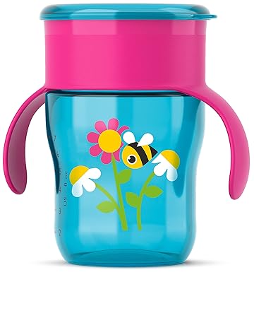 Philips Avent SCF782/17 Trinklernbecher mit Griff, 9 Monate+, 260ml, blau-pink