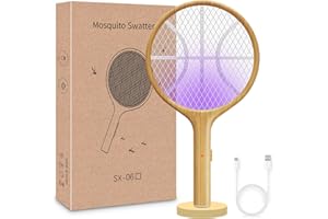 LUOJIBIE Electric Fly Swatter (Purple UV Light)