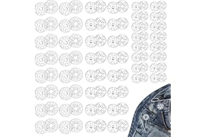 Snap Button Kit for Sewing – 100 Sets Transparent Plastic Fasteners (7mm, 10mm, 15mm), Clear and Washable Sew-On Closures for