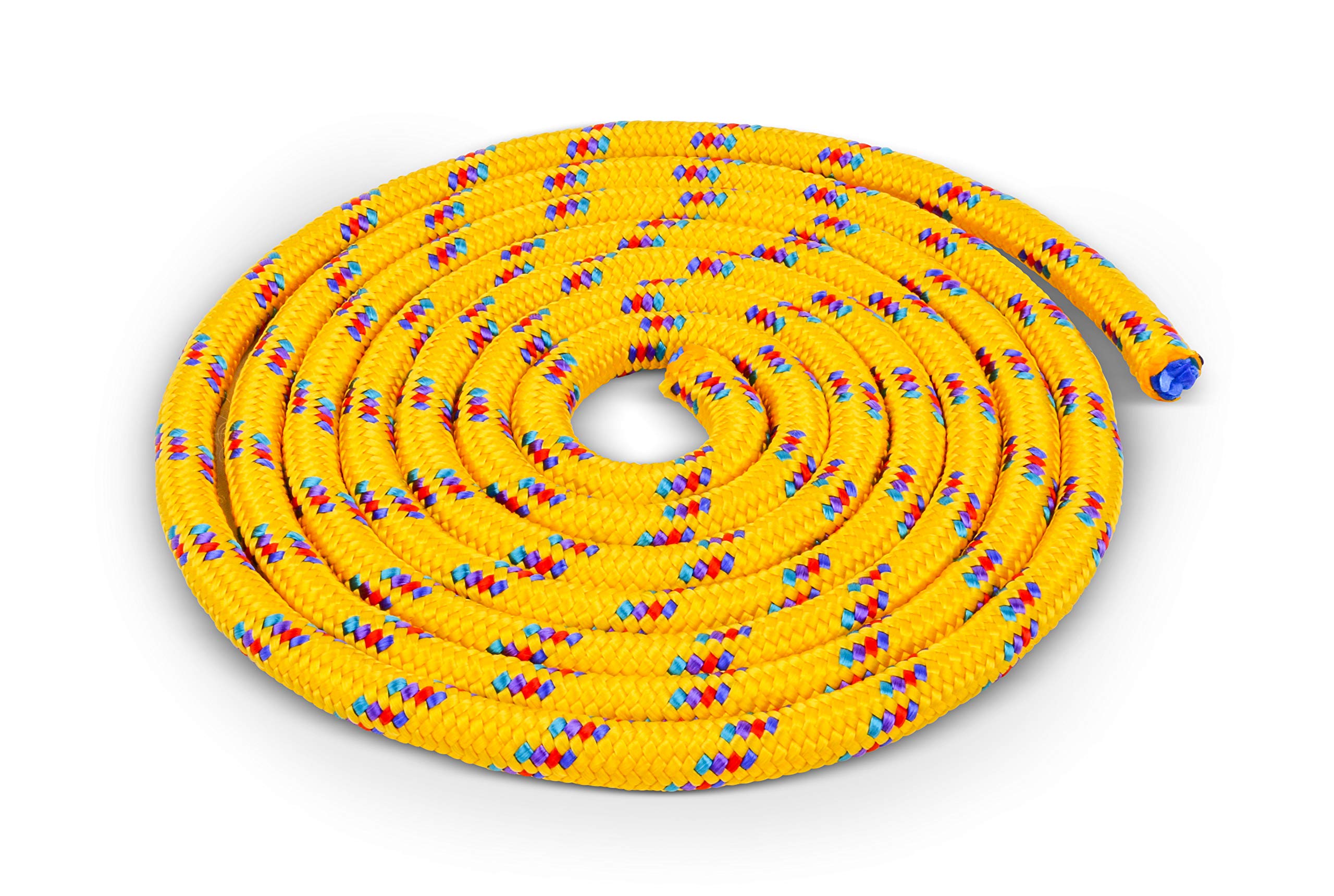 Beautiful coloured skipping rope - 3 m - Yellow colour