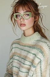 Laemzinv Oversized Square Blue Light Glasses for