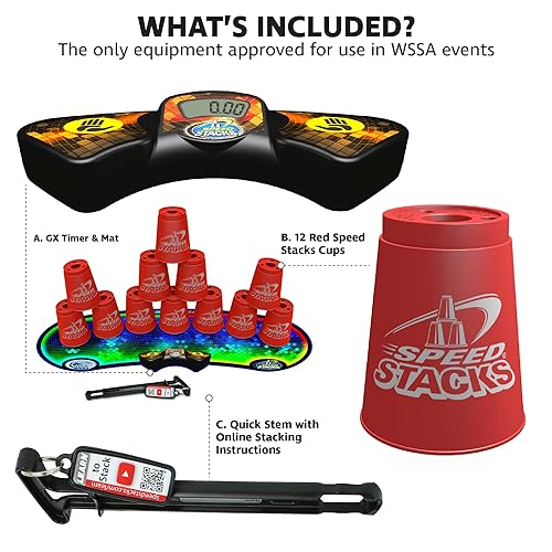 Stack Cups Speed Stacks Sport Stacking Competitor, Red 12 Cups