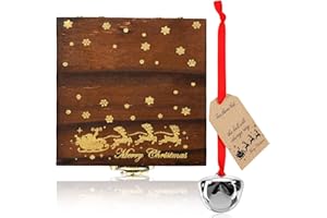 Ceenna 1 Set Christmas Believe Bell Gifts Polar Ornaments Bulk Santa Bells Christmas Polar Train Party Gifts Decorations Tree Decor (Brown)