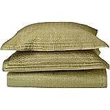 Epoch Hometex, Inc Ancient Coin Full/Queen Quilt and Sham Set, Wasabi