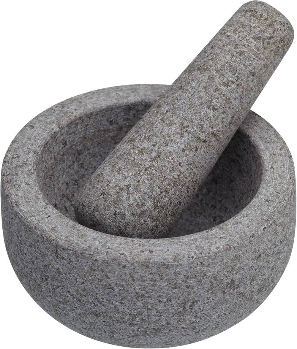 MasterClass Non-porous Granite Pestle and Mortar Set 12 x 9 cm Grey