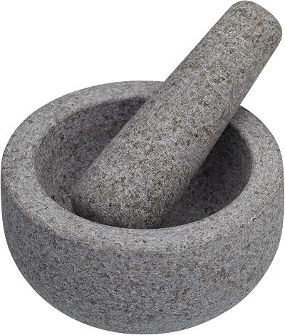 MasterClass Non-porous Granite Pestle and Mortar Set 12 x 9 cm Grey