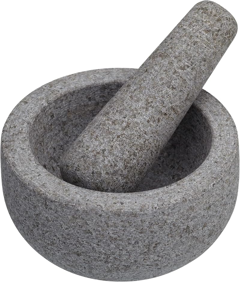 MasterClass Non-porous Granite Pestle and Mortar Set 12 x 9 cm Grey