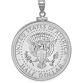 DIY Jewelry: Sterling Silver Bezel for Half Dollar Coins – Easy to Use Pendant/Charm/Necklace Setting