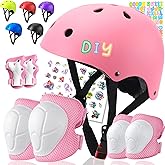 Comforhous Kids Toddler Bike Helmet Set, CPSC Certified, Toddler to Youth | Adjustable Lightweight Boy Girl Kids Helmet, Multisport Protective Gear for Cycling, Skateboarding, Scooter, Skating