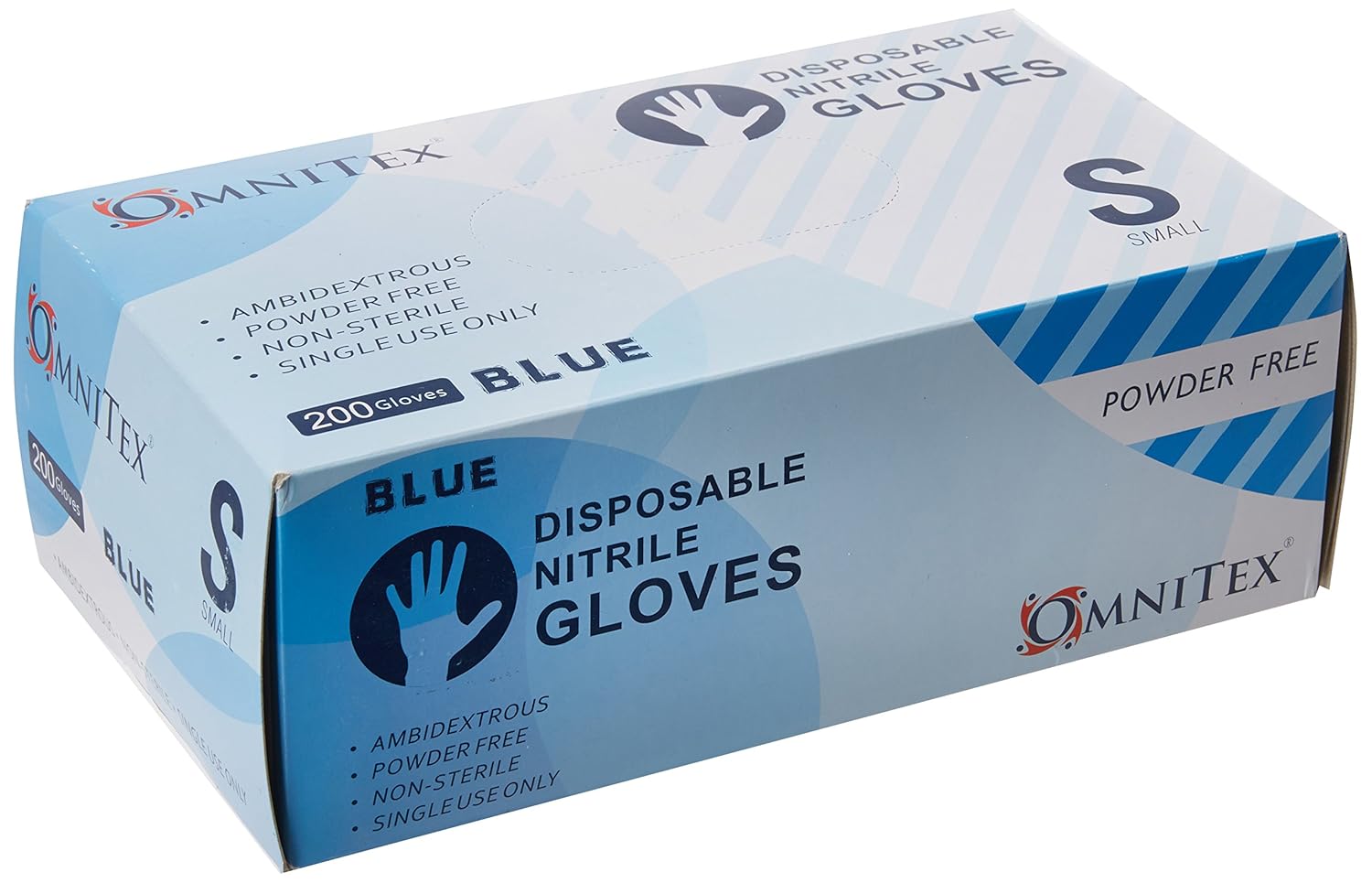 Nitrile Examination Non Sterile Box 200 Omnitex BLACK Nitrile Gloves