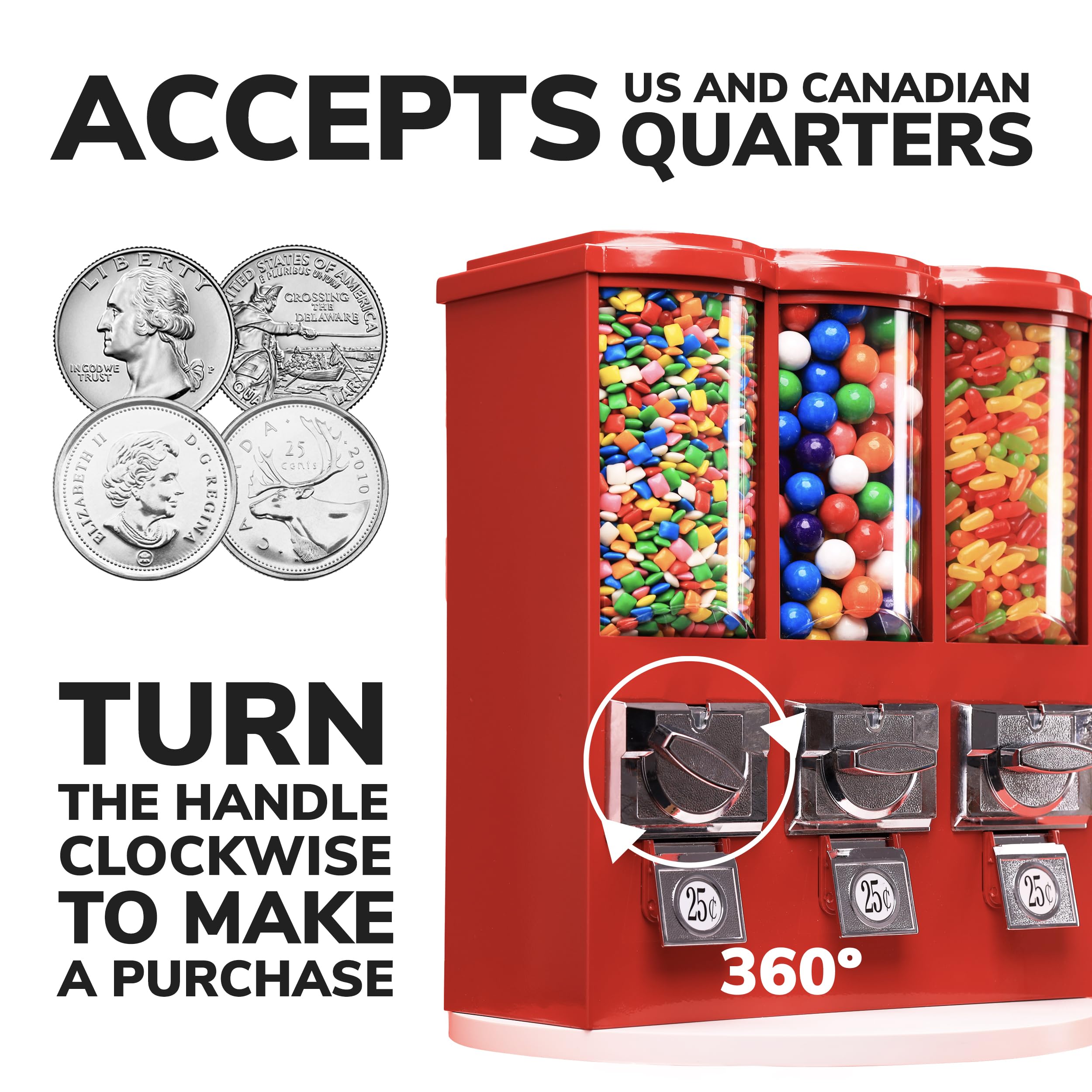 Mua Vending Machine - Commercial Gumball and Candy Machine with Stand ...