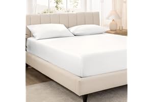 Bare Home 100% Organic Cotton Sateen Fitted Sheet - 400 Thread Count - Smooth Sateen Weave - Breathable & Cooling - Hotel Lux