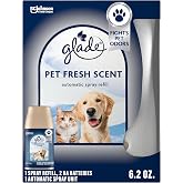 Glade Automatic Spray Refill Starter Kit, Pet Fresh Scent, Scented Air Freshener for Home and Bathroom, 6.2 Oz, 1 Holder + 1 Refill