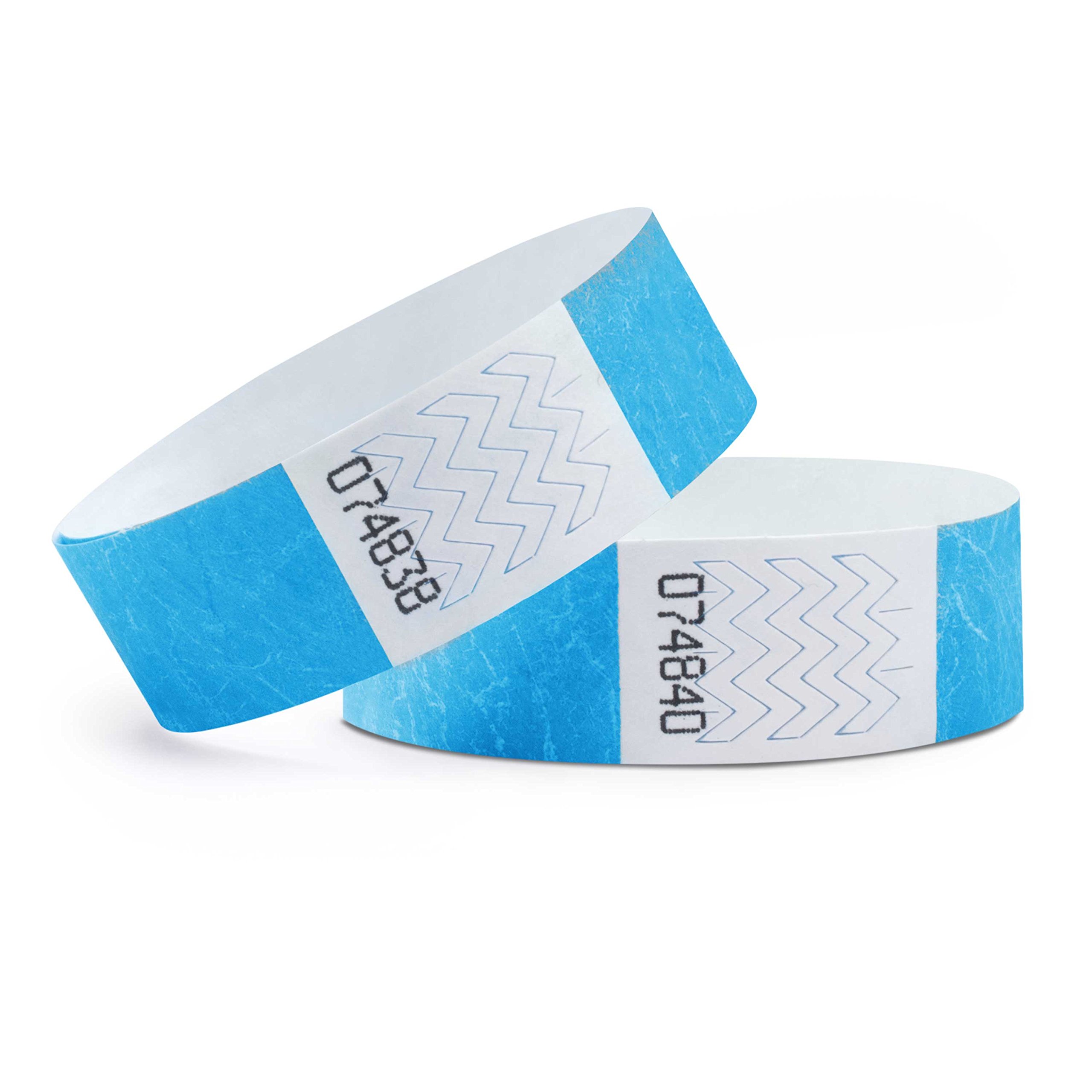 linie zwo ®, Pack of 100 Wristbands 19 x 254 mm, Neon Blue