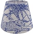 UKCOCO Drum Lamp Shade, Embroidered fabric lampshade clip on Rainforest Printed Spider Lamp Shade for floor lamps Conical E27 Protective C over
