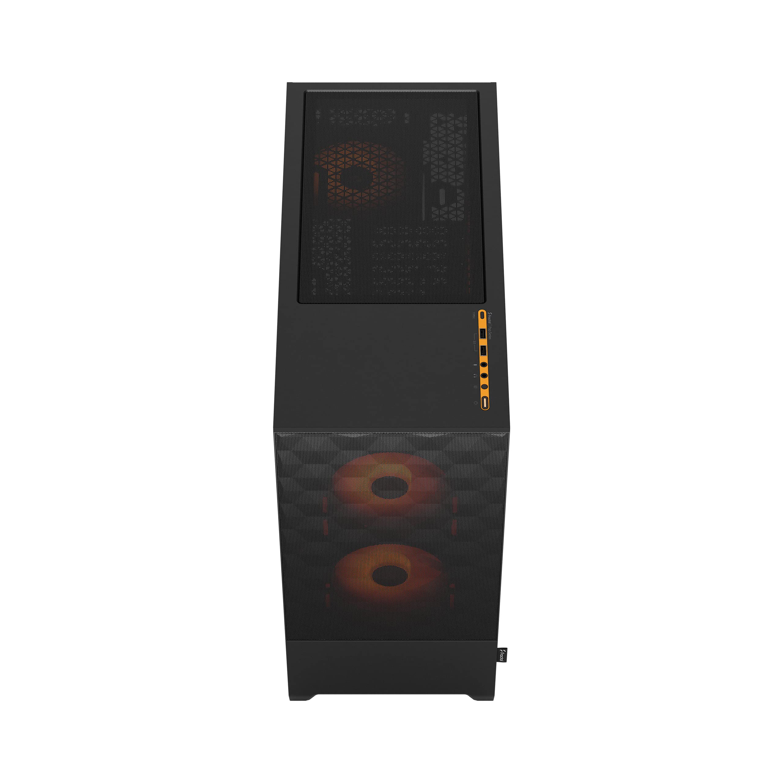 Fractal Design Pop Air Rgb Orange Core - Tempered Glass Clear Tint - Honeycomb Mesh Front – Tg Side Panel - Three 120 Mm Aspect 12 Rgb Fans Included – Atx High Airflow Mid Tower Pc Gaming Case - View 6