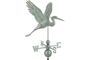 Good Directions Graceful Blue Heron Weathervane, Blue Verde Copper