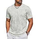Runcati Mens Short Sleeve Crew Neck T-Shirt Tie Dye Casual Graphic Shirt Hipster Stretchy Tee Tops