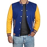 Decrum Varsity Jacket Men - High School Baseball Letterman Style Bomber Jackets For Men