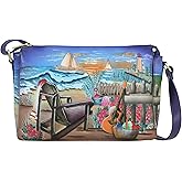 Anuschka Women's Original Hand-Painted Genuine Leather Organizer Crossbody