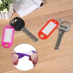 STEFORD Key Tags with Labels, 50 PCS Plastic Key
