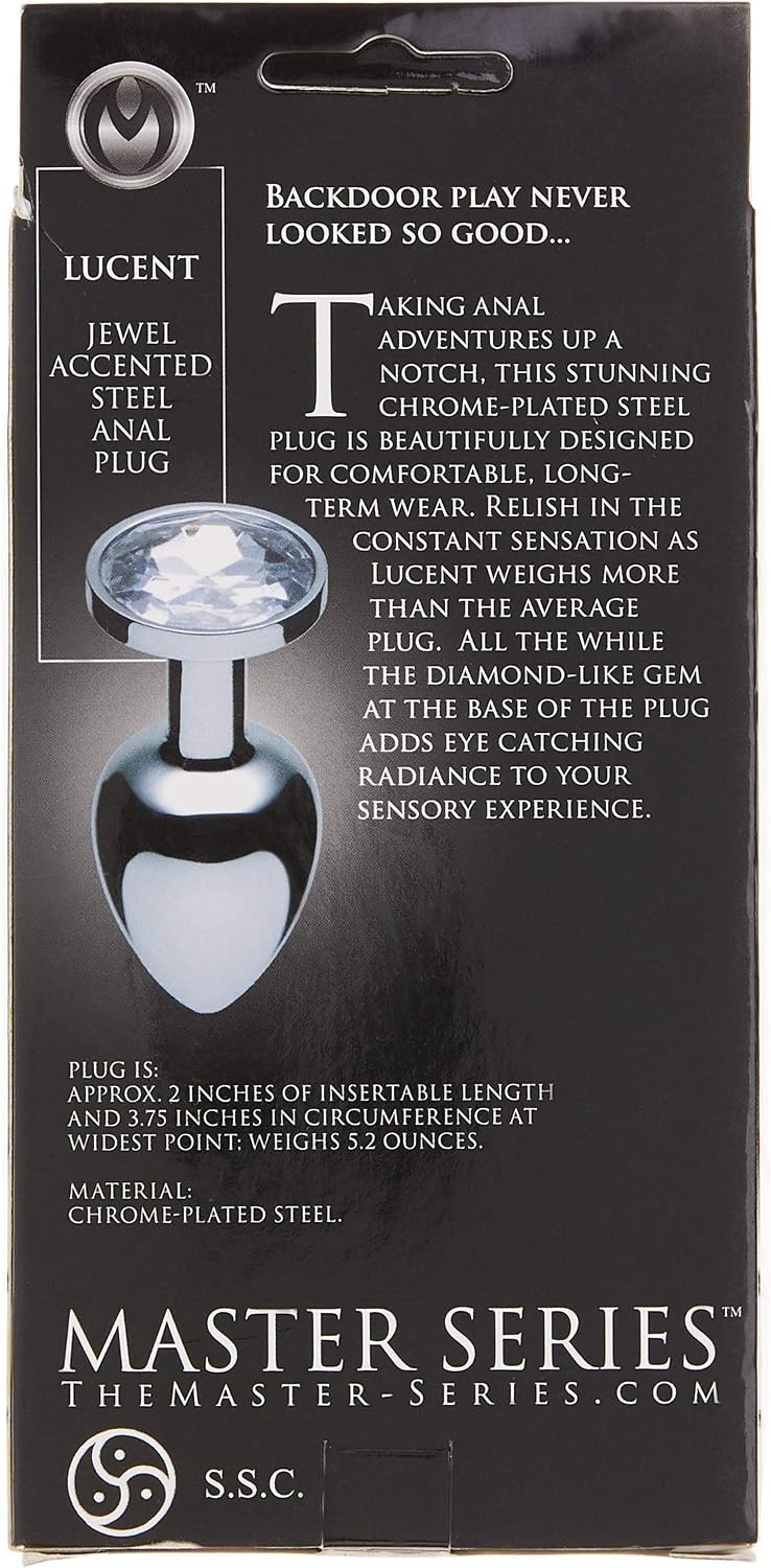 Jewel Butt Plug - Small, Silver - Image 5