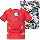 Disney Marvel Spiderman Stitch Star Wars Mickey Boy T-Shirt &amp; Tank Set 2-9Y | Summer Athletic Shirt,Graphic Tank Top Shirt &amp; Tee 2Pcs Cars Mcqueen Short &amp; Sleeveless,Captain America Iron Man Kid Clothes