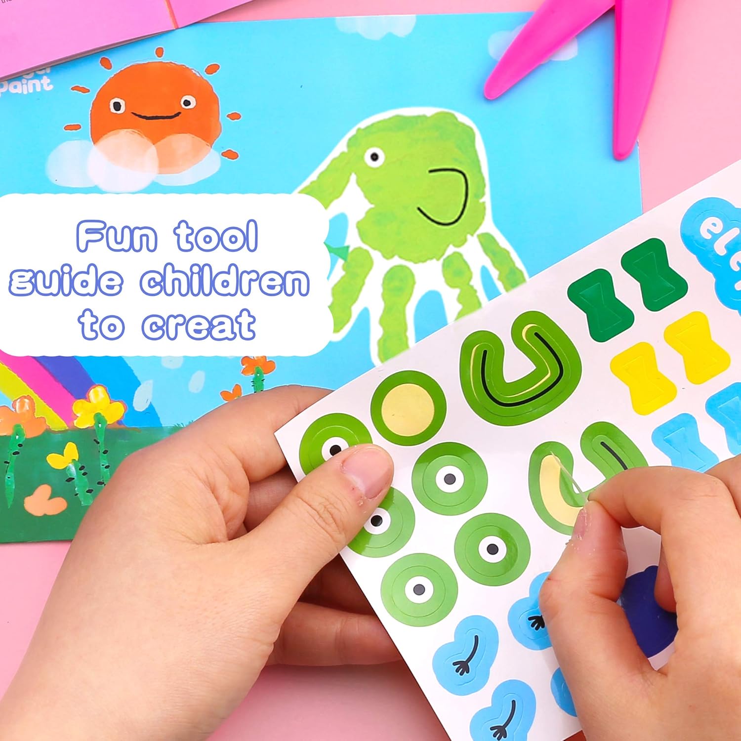 Jar Melo Children's Finger Paint Kit; Non-Toxic;Washable; Portable Iron Blue Box; 6 Colors: Toys & Games