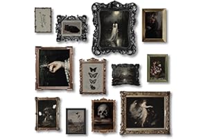 97 Decor Dark Academia Decor - Victorian Gothic Wall Art Prints, Dark Moody Aesthetic Pictures, Creepy Goth Posters Vintage Gothic Painting for Home Bedroom Decorations (8x10 Unframed)