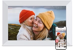 FLYRUIT Digital Picture Frame, 10.1 inch Frameo Digital Frame WiFi, 1280 * 800 IPS HD Touchscreen, 32GB Storage, Instant Share Pictures Video, Smart Photo Frame Electronic, Gifts for Mom, House Warming