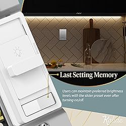 TOPGREENER Kalide Dimmer Light Switch, Pair with