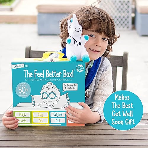 Open The Joy Feel Better Box: Get Well Soon Kids Gifts Basket, 50+