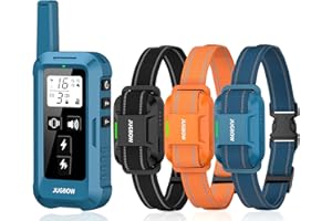Jugbow Dog Training Collar for 3 Dogs- 4200FT Training Collars with Remote for 5-120 lb Large Medium Small Dogs, Rechargeable Waterproof IPX8 E Collars for Dogs