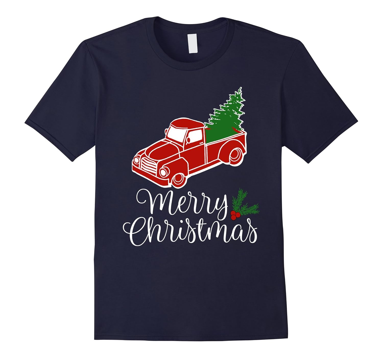 Vintage Red Truck with Christmas Tree Shirt - Retro Style-ANZ