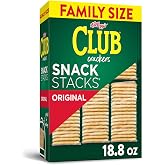 Keebler Club Crackers, Snack Stacks, Original, Grab 'N' Go, Family Size, 18.8 oz box