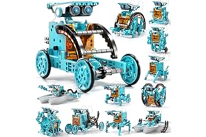 MSKOLER Solar Robot Kit Toy for Kids 8 9 10 11 12, Educational Toy Science Kits for Kids, Building Experiment Toy, Birthday Gift for Boys and Girls 8-12 (Blue)