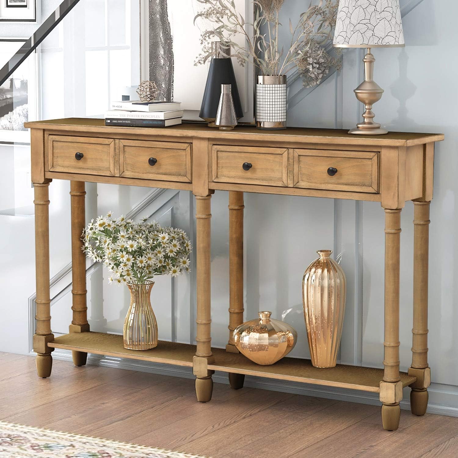 Amazon Com Retro Console Table Sofa Table For Entryway With