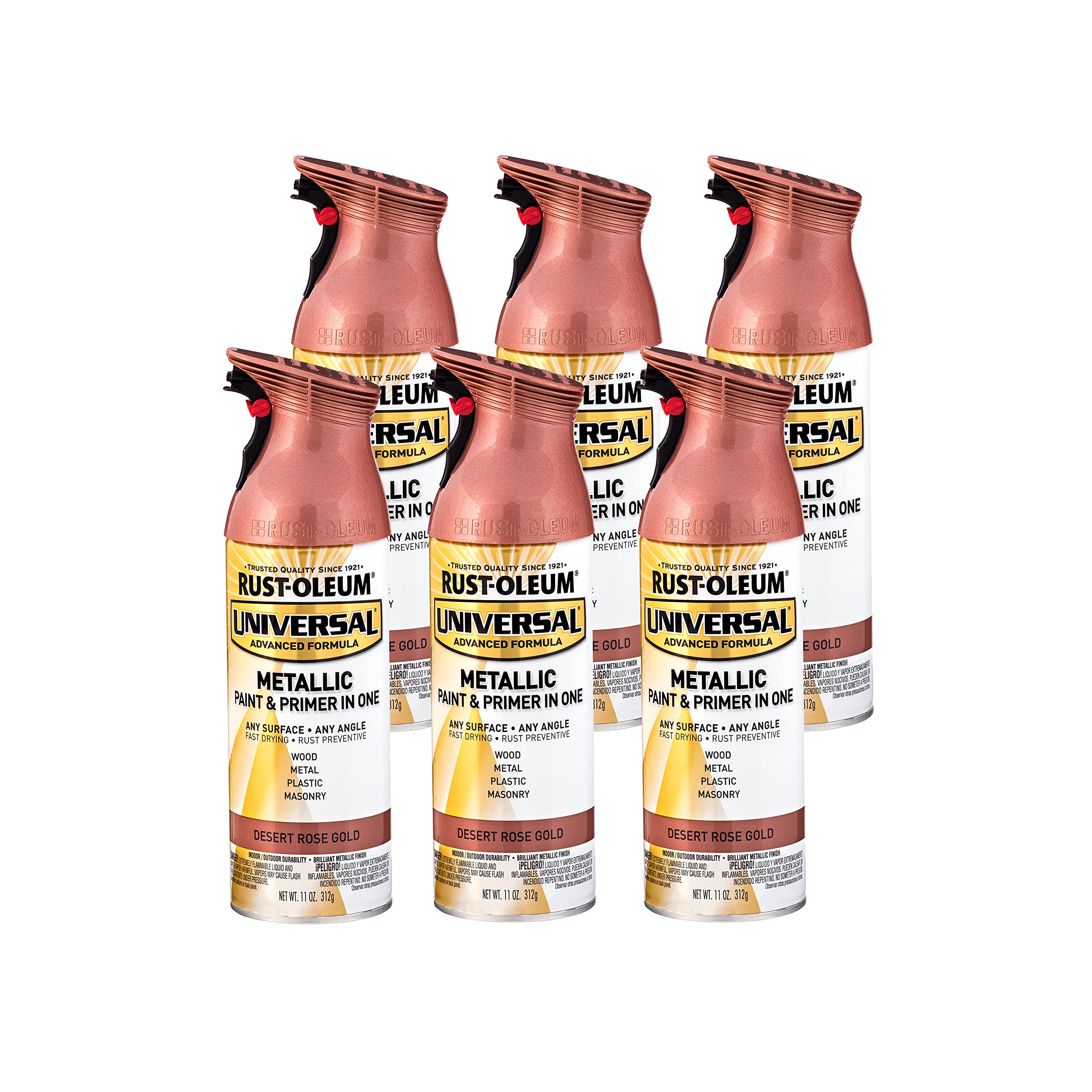 Rust-Oleum Universal All Surface Metallic Spray Paint, Desert Rose Gold