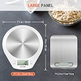 203 Stainless Steel Digital Kitchen Scale 5 Kg Tare LCD White view 8