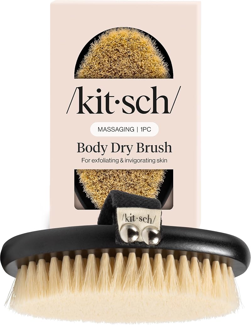 Kitsch Dry Brushing Body Brush for Lymphatic Drainage with Soft Bristles
