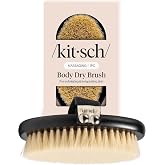 Kitsch Dry Brushing Body Brush for Lymphatic Drainage | Soft Bristles Shower Brush - Dry Brush to Remove Dry Skin and Improves Blood Circulation, Body Scrubber for Glowing Skin
