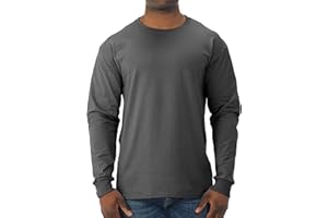 Jerzees Men's Dri-Power Cotton Blend Long Sleeve Tees, Moisture Wicking, Odor Protection, UPF 30+, Sizes S-3x